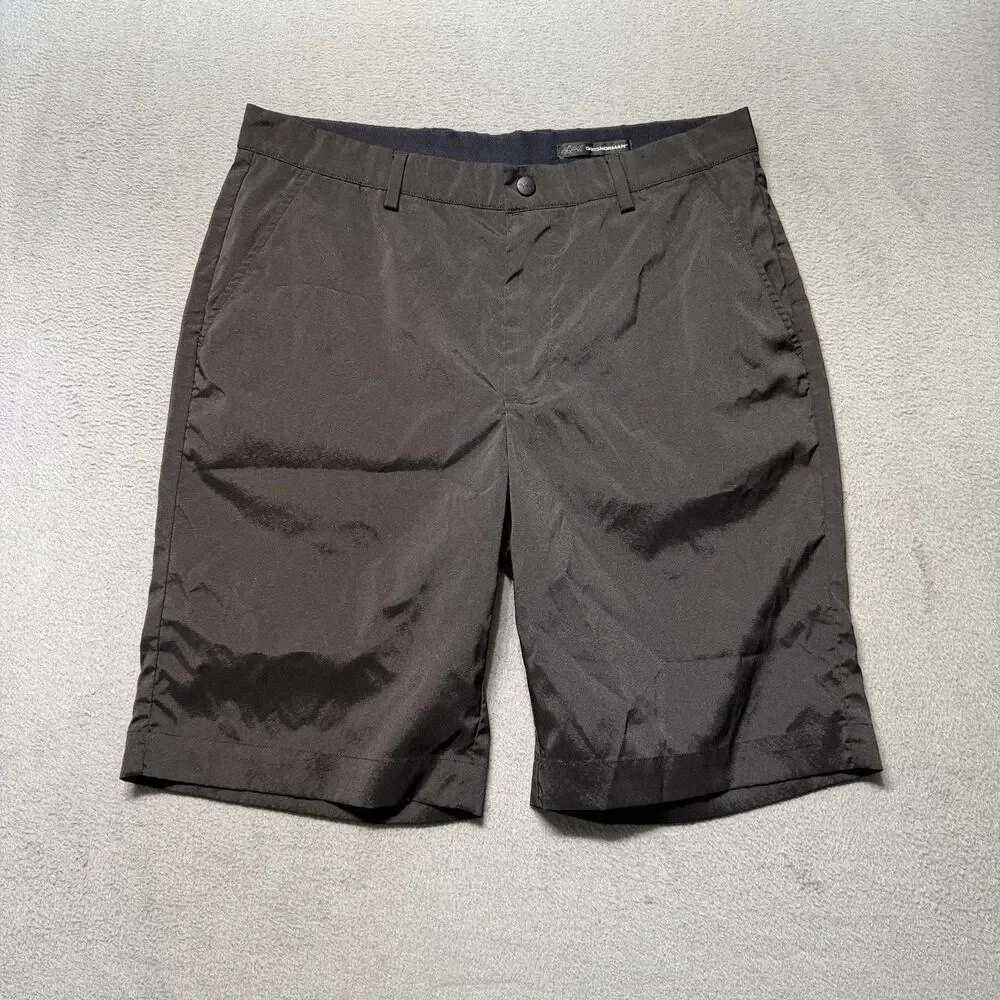 Greg Norman Mens Size 32 Performance Golf Shorts Black Stretch Lightweight